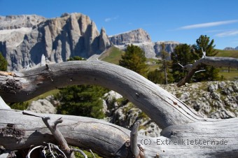 Klettern und Bouldern in der Steinernen Stadt am Sellajoch (Dolomiten)