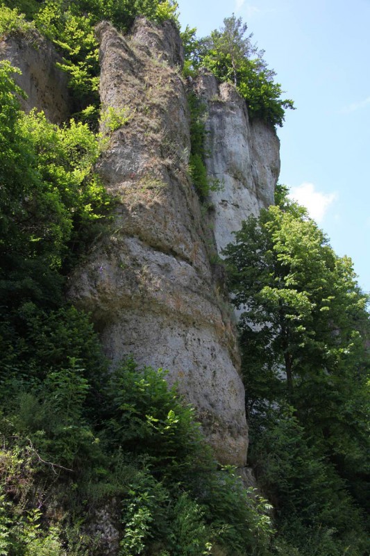 Felsfoto: Roter Fels und 690 weitere Felsen im Klettergebiet Fränkische Schweiz (Frankenjura) ➤ Routen mit Schwierigkeitsgraden f&uuml;r den Fels Roter Fels ➤ Klettertopo & Kletterf&uuml;hrer ➤ 19.05.2026
